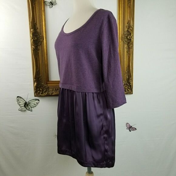 Soft Surroundings purple mixed material tunic top - Picture 3 of 7